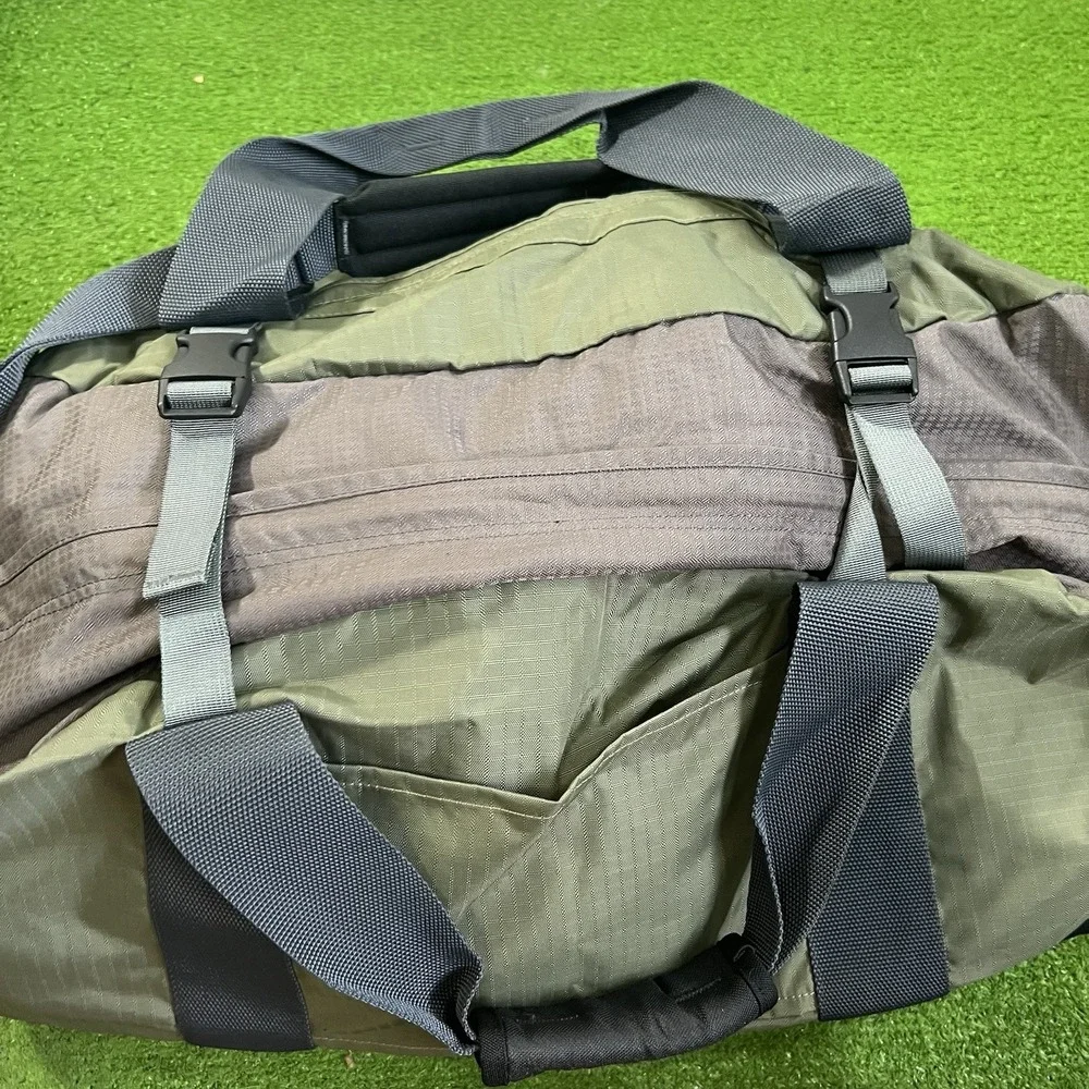 Tauck Duffle Bag LG Weekender Bag Ripstop Grey Olive Drab Carry On Travel Bag